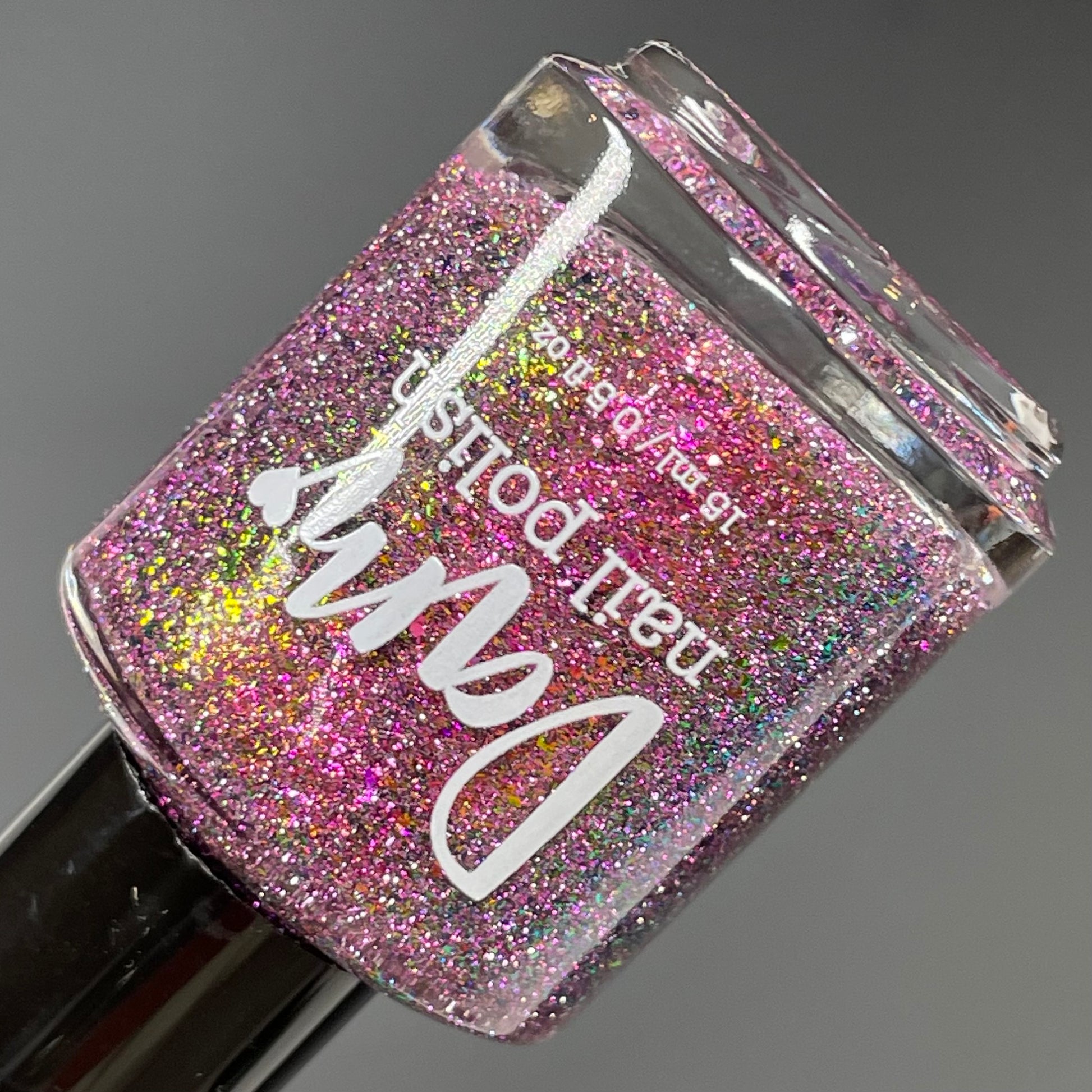 Ain't Nobody Like a Homebody - Pink Flakie Reflective Glitter - Home Sweet Home Trio - Dam Nail Polish