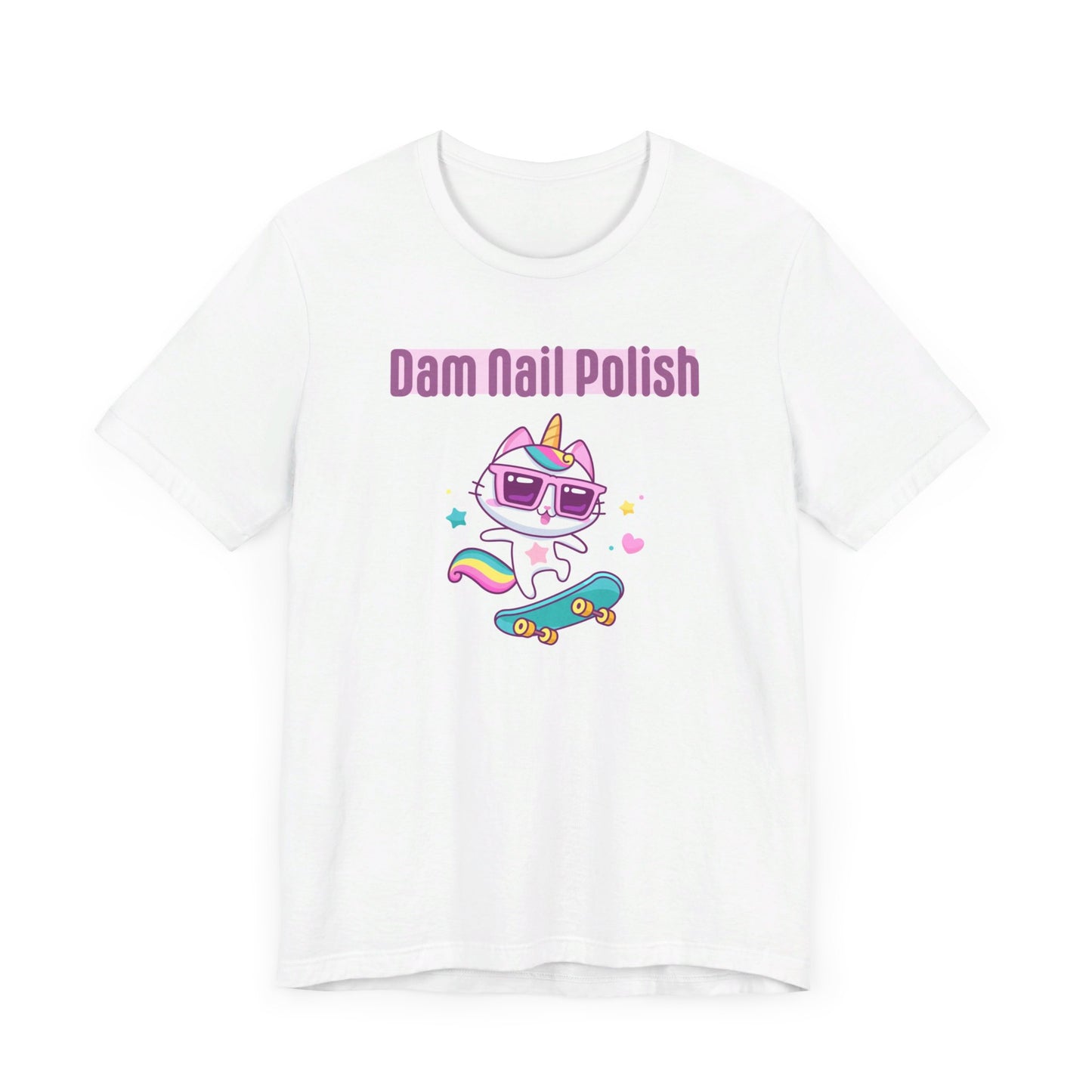 Caticorn Unisex Jersey Short Sleeve Tee - Dam Nail Polish