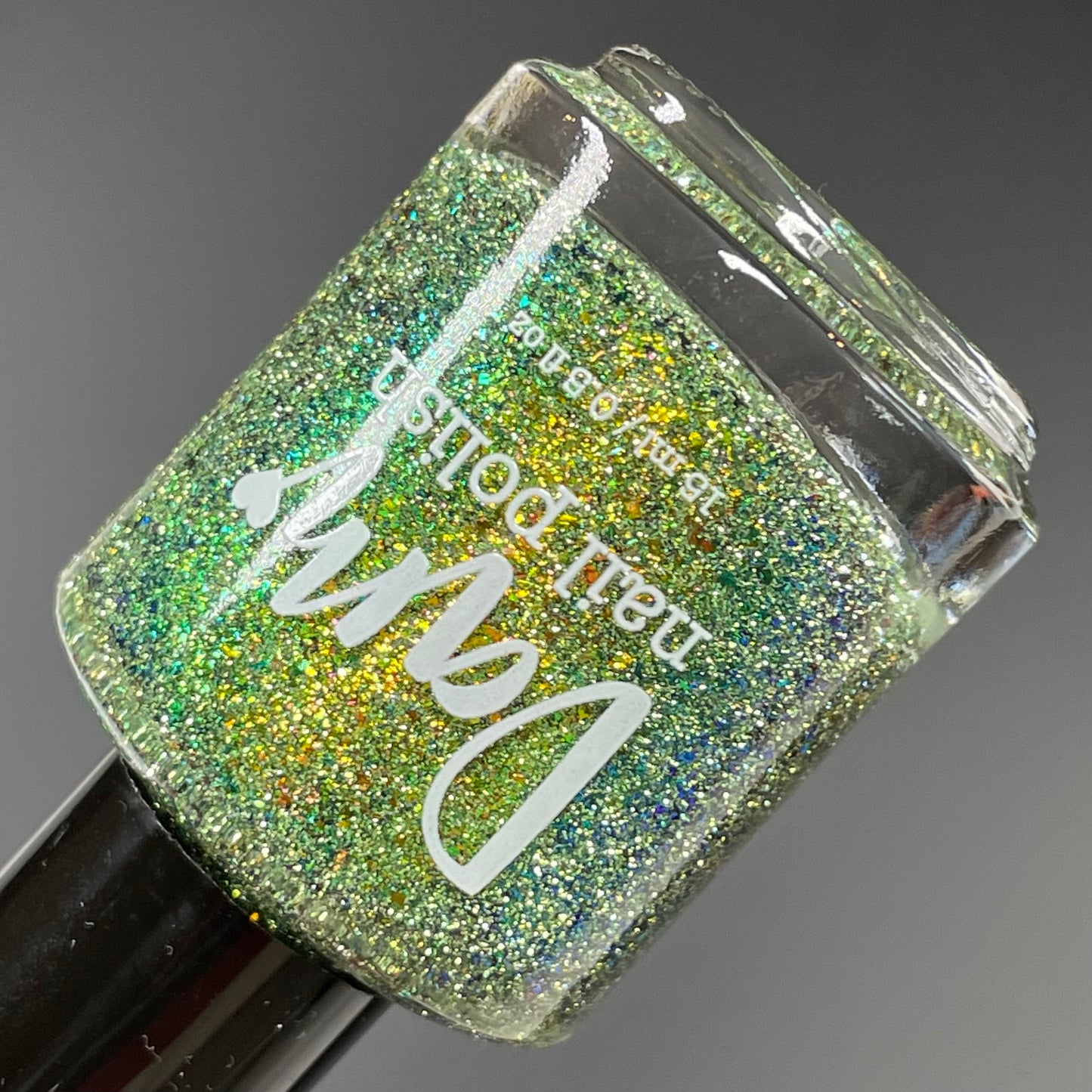 I'm Indoorsy - Gold Flakie Nail Polish - Light Green Reflective Glitter - Home Sweet Home Trio - Dam Nail Polish