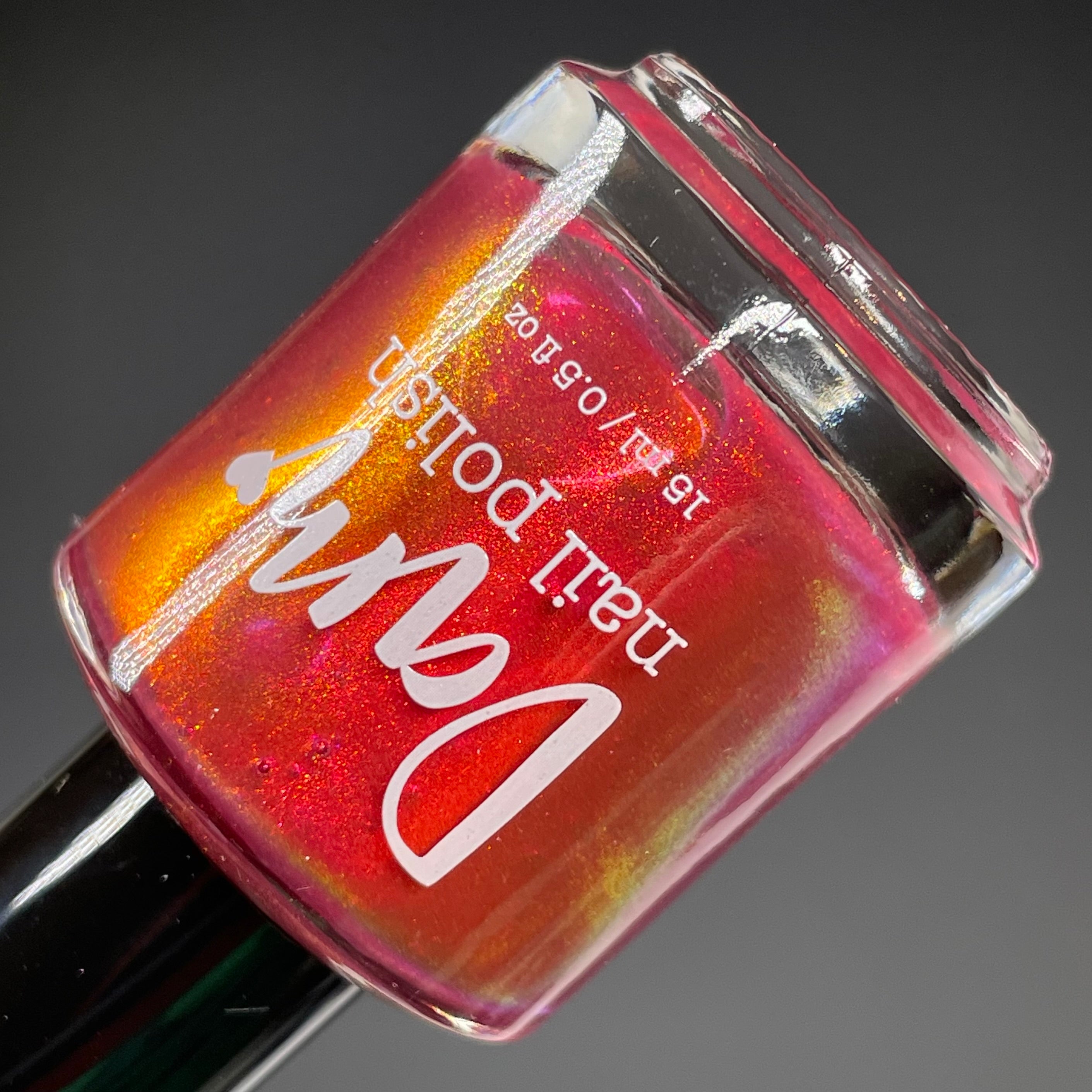 Bit of a Mess But Doing My Best - Red Nail Polish - Shimmer Nail