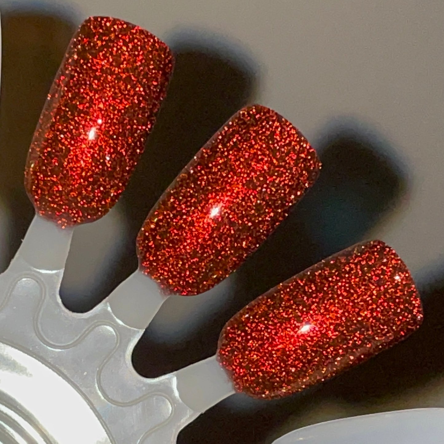 I'm Not Smart Enough - Red Orange Shimmer Nail Polish - Reflective Nail Polish - I'm Not a Robot Series