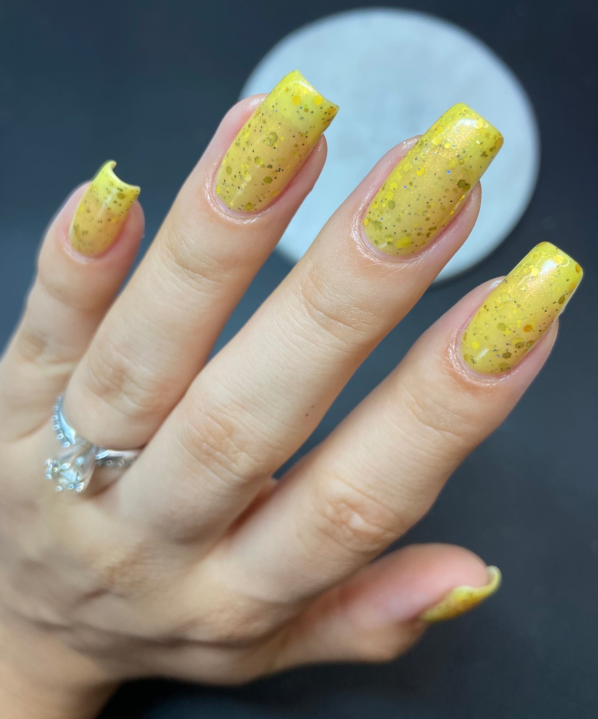 Banana Cabana - Light Yellow Crelly - Glitter Nail Polish - Shimmer Nail Polish - Sweet Sips Collection - Dam Nail Polish