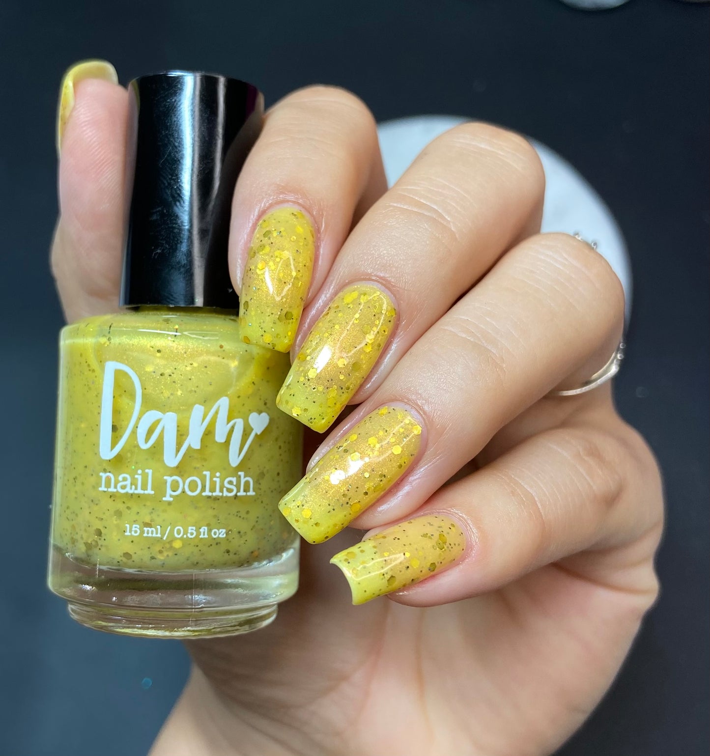 Banana Cabana - Light Yellow Crelly - Glitter Nail Polish - Shimmer Nail Polish - Sweet Sips Collection - Dam Nail Polish