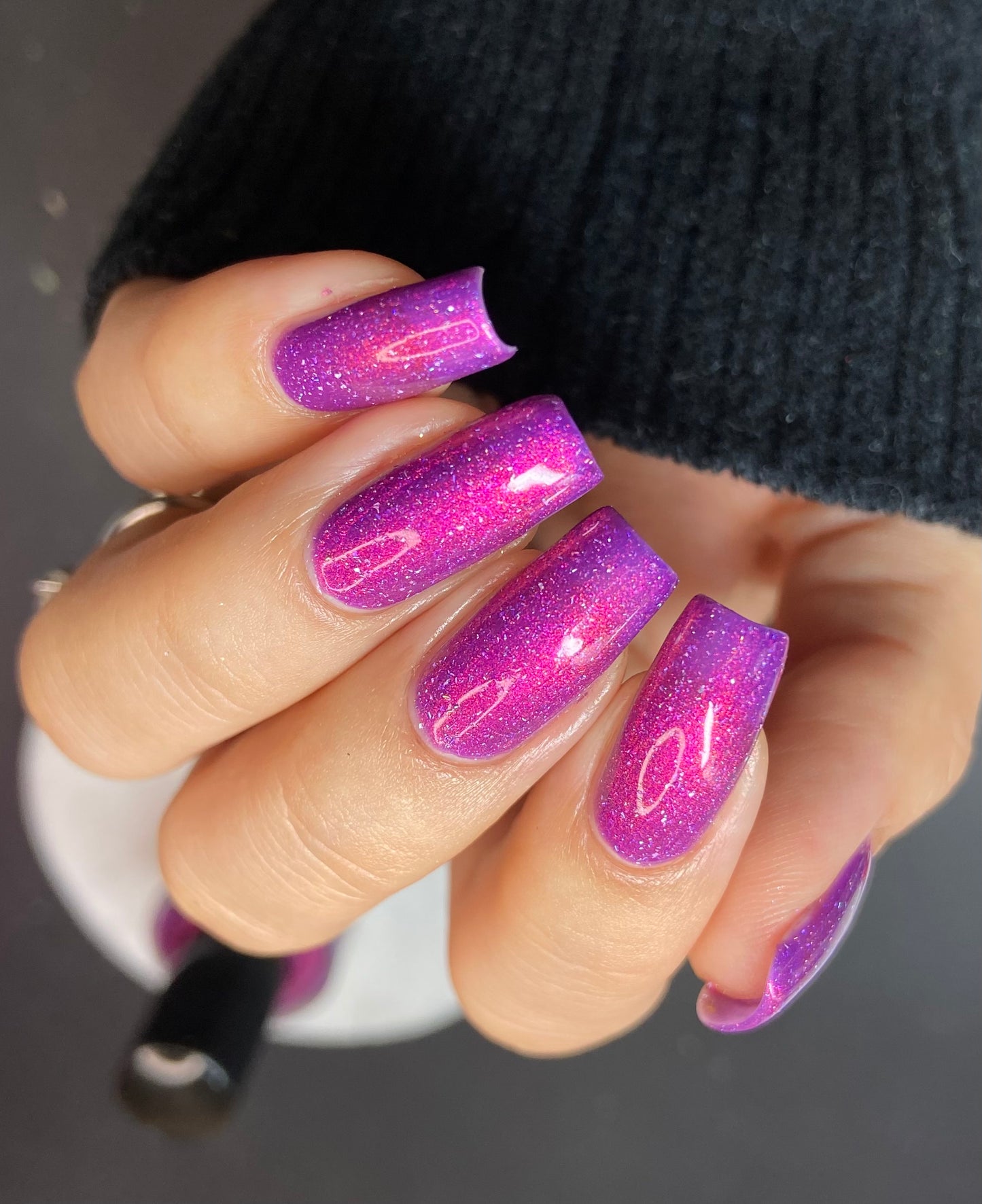 Beefing in Kobe - Purple Shimmer Polish - Journey Through Japan Collection - Dam Nail Polish