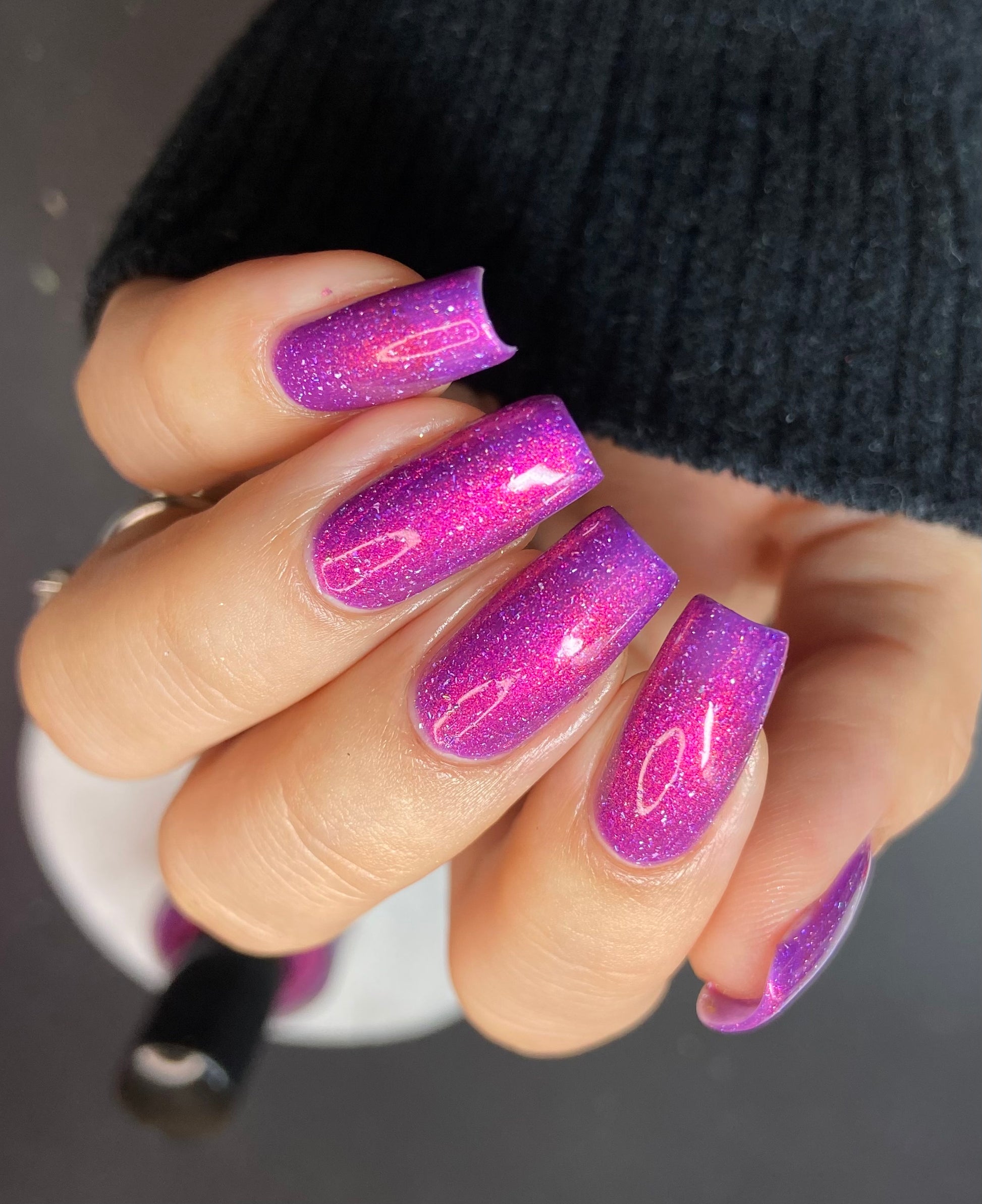 Beefing in Kobe - Purple Shimmer Polish - Journey Through Japan Collection - Dam Nail Polish