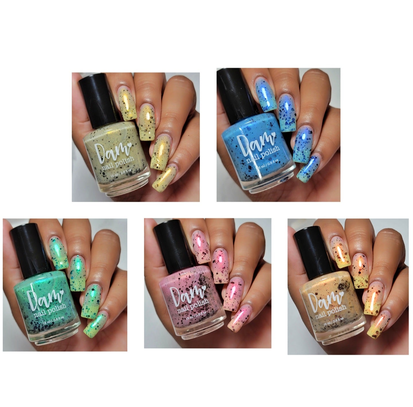 Boba Collection - Set of 5 Crelly Nail Polish