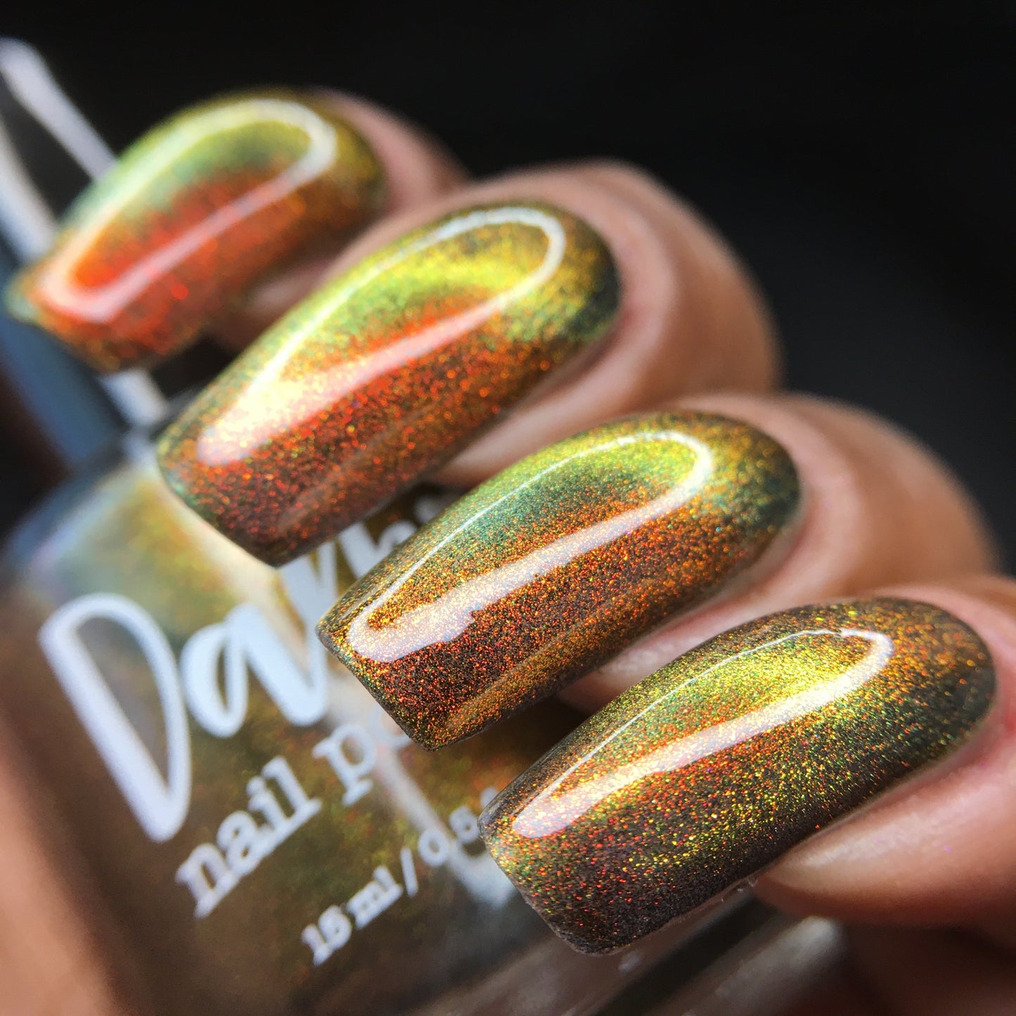 Cosmic Chaos - Shifting Multichrome Magnetic Nail Polish - Shifts Red and Orange - Into the Multiverse Collection - Dam Nail Polish