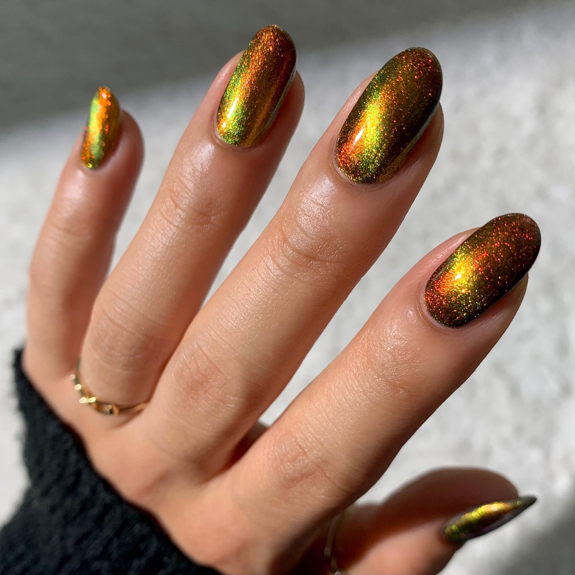 Cosmic Chaos - Shifting Multichrome Magnetic Nail Polish - Shifts Red and Orange - Into the Multiverse Collection - Dam Nail Polish