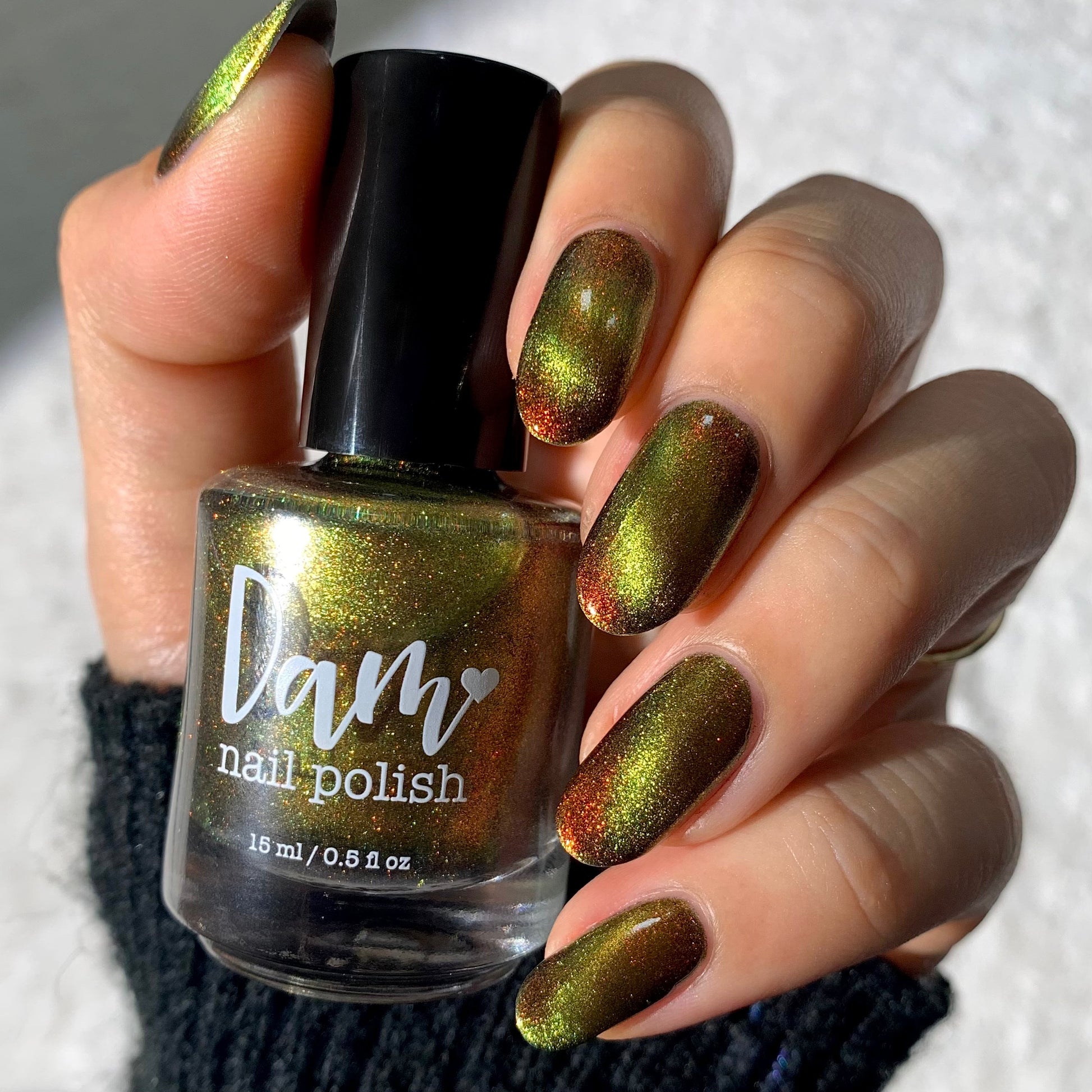 Cosmic Chaos - Shifting Multichrome Magnetic Nail Polish - Shifts Red and Orange - Into the Multiverse Collection - Dam Nail Polish