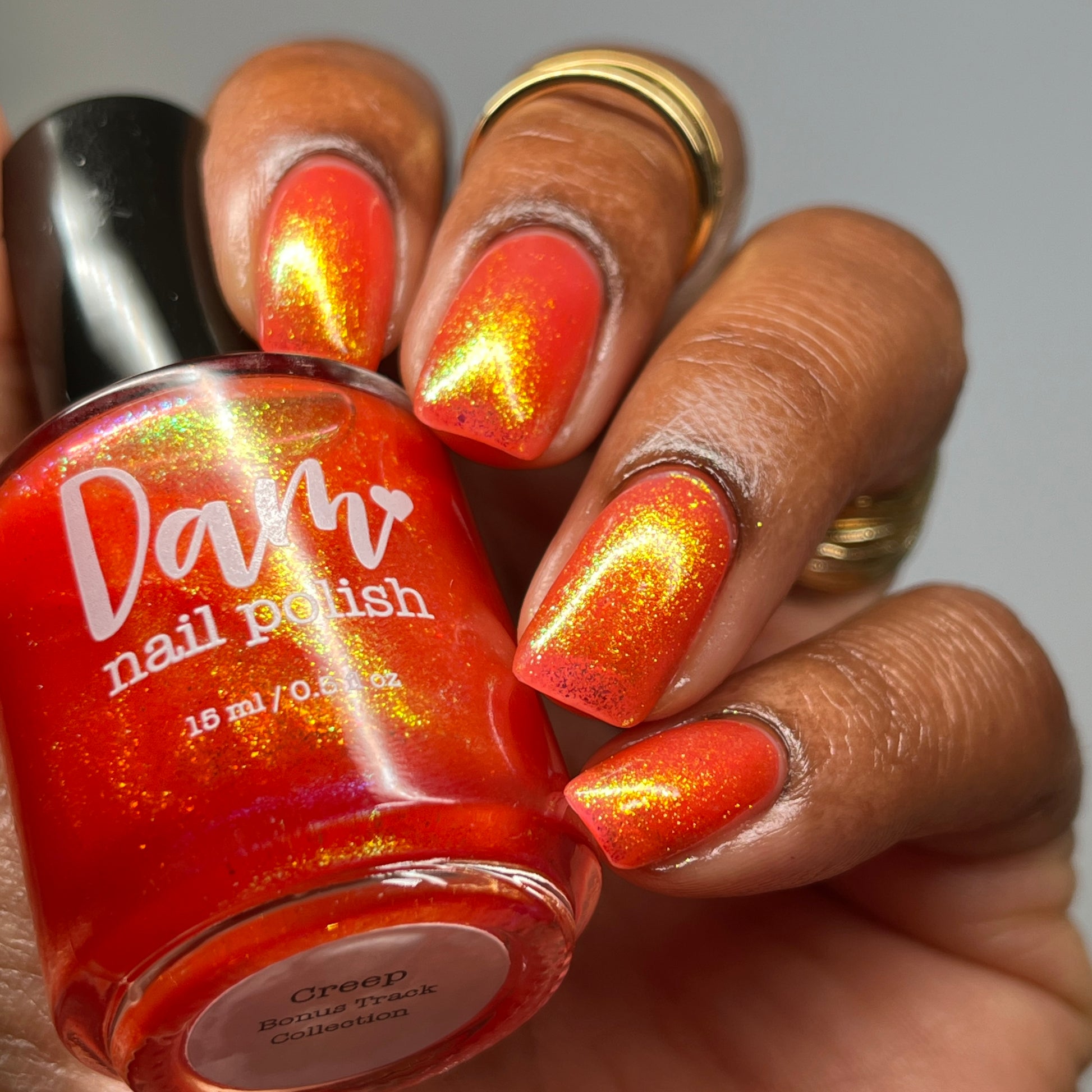 Creep - Orange Shimmer Nail Polish - Bonus Track Collection - Dam Nail Polish
