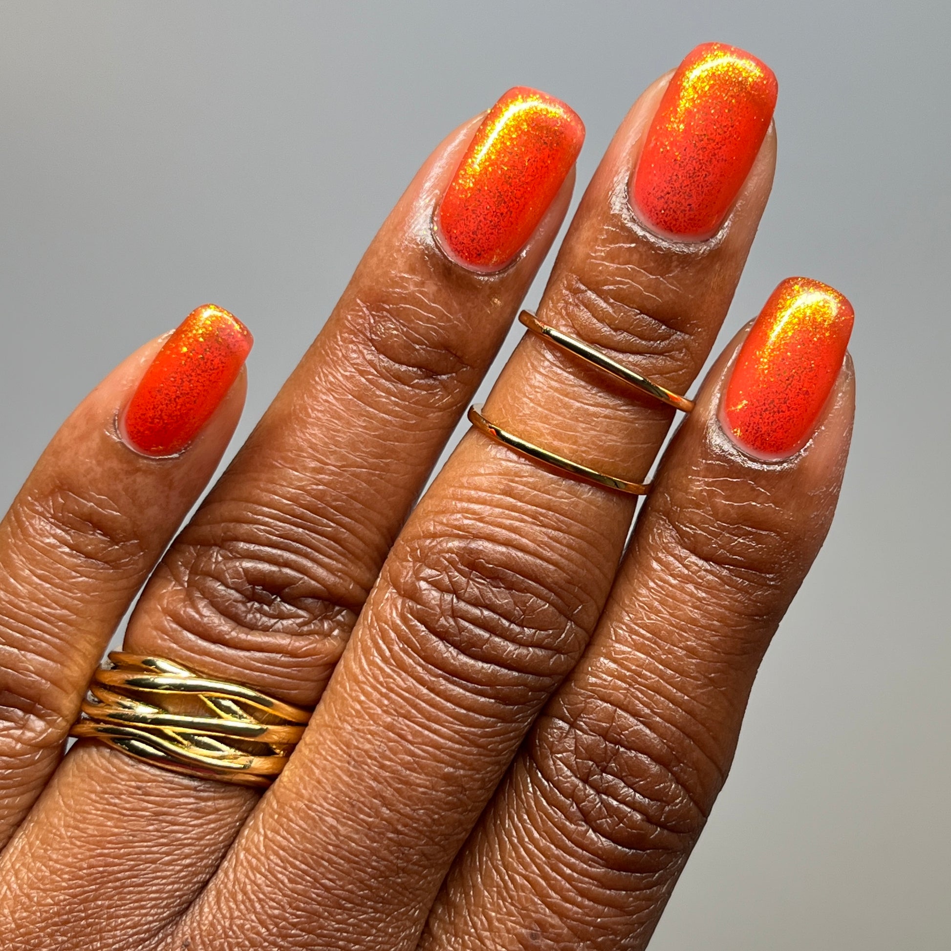 Creep - Orange Shimmer Nail Polish - Bonus Track Collection - Dam Nail Polish