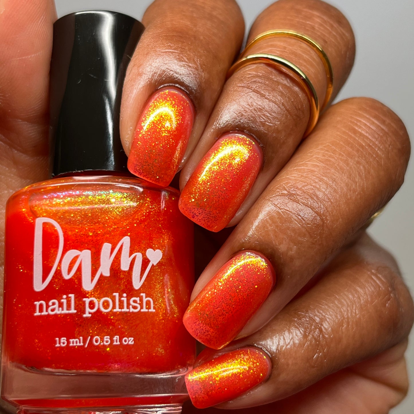 Creep - Orange Shimmer Nail Polish - Bonus Track Collection - Dam Nail Polish