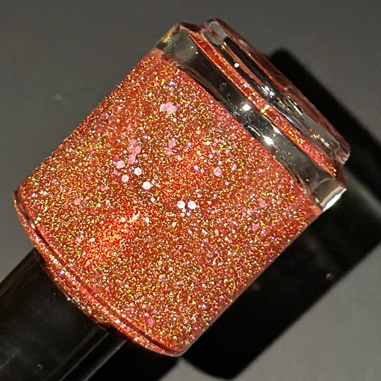 Sometimes Shiitake Happens - Red Reflective Glitter Nail Polish