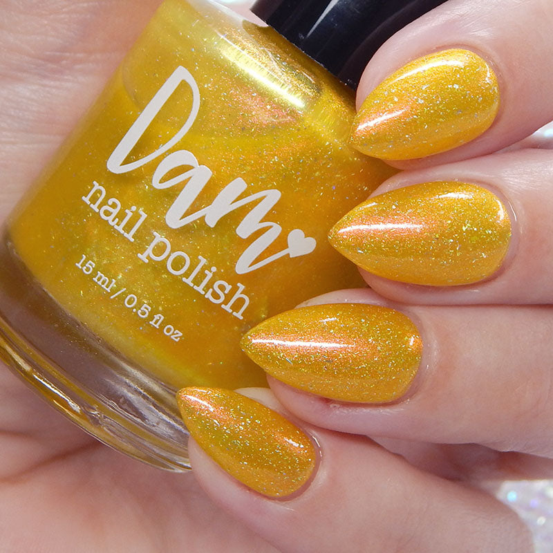 Meet a Deer Friend in Nara - Yellow Shimmer Polish - Journey Through Japan Collection - Dam Nail Polish