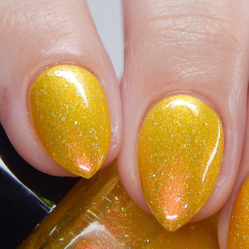 Meet a Deer Friend in Nara - Yellow Shimmer Polish - Journey Through Japan Collection - Dam Nail Polish