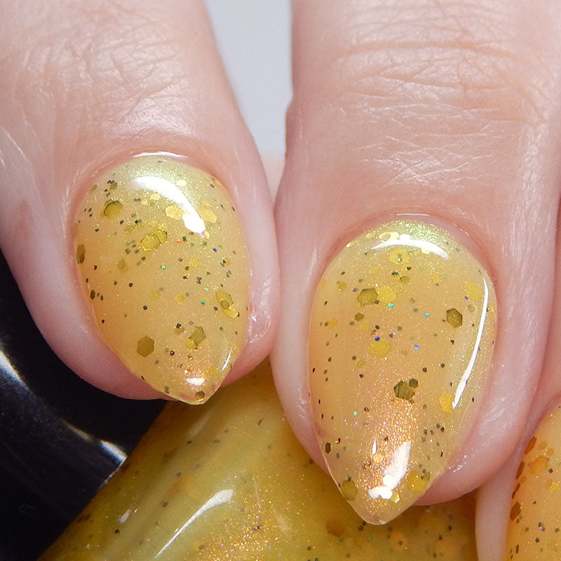 Banana Cabana - Light Yellow Crelly - Glitter Nail Polish - Shimmer Nail Polish - Sweet Sips Collection - Dam Nail Polish