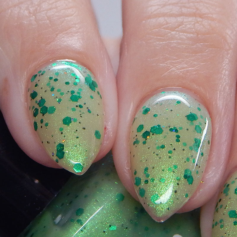 Honeydew Brew - Light Green Crelly - Glitter Nail Polish - Shimmer Nail Polish - Sweet Sips Collection - Dam Nail Polish