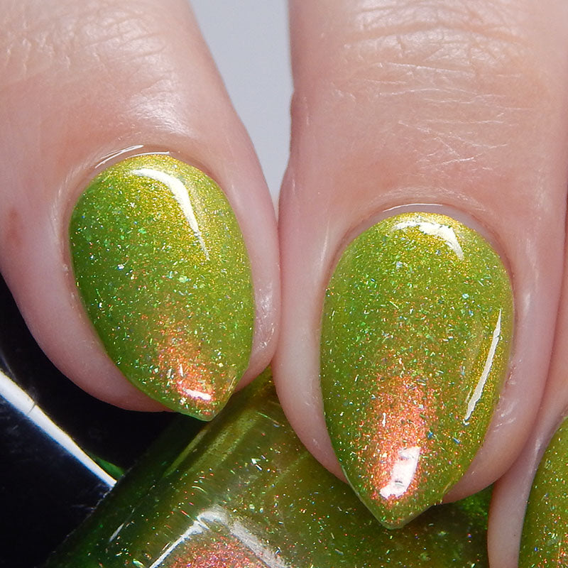 Nerd Out in Akihabara - Green Shimmer Polish - Journey Through Japan Collection - Dam Nail Polish