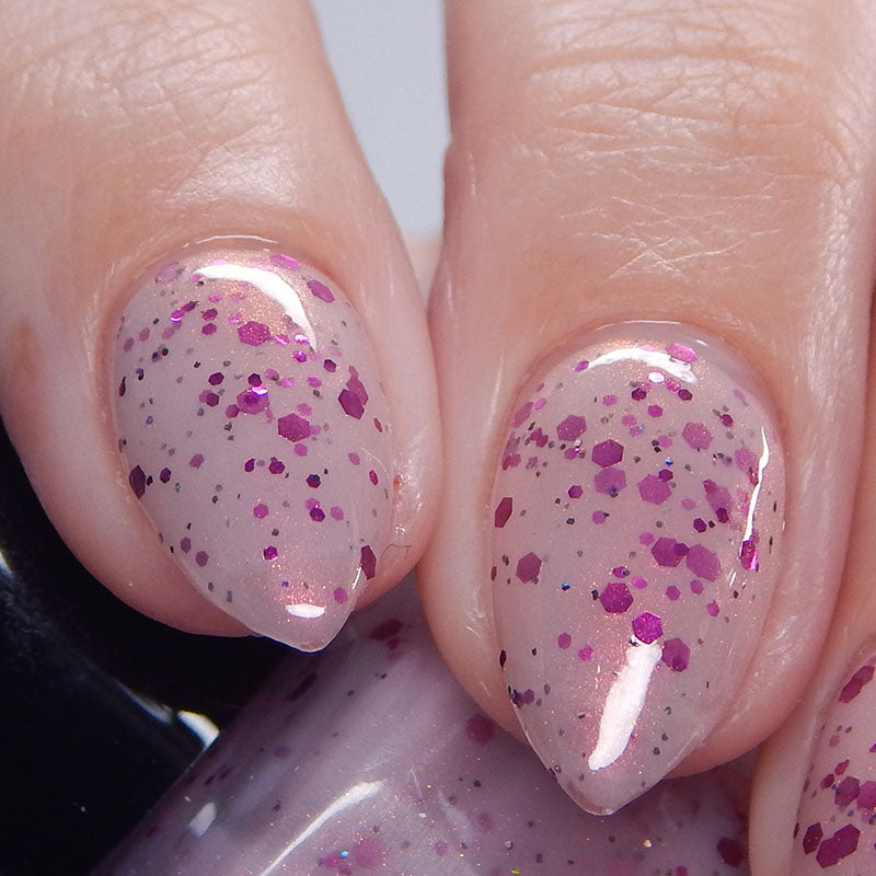 Passionfruit Attitude - Light Pink Crelly - Glitter Nail Polish - Shimmer Nail Polish - Sweet Sips Collection - Dam Nail Polish