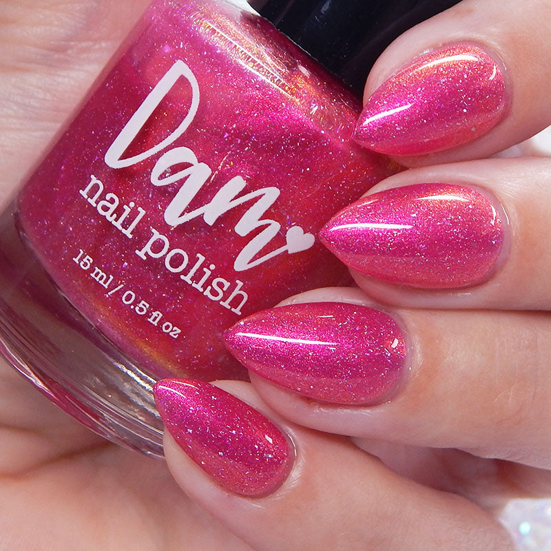 Shopping at Shibuya - Pink Shimmer Polish - Journey Through Japan Collection - Dam Nail Polish