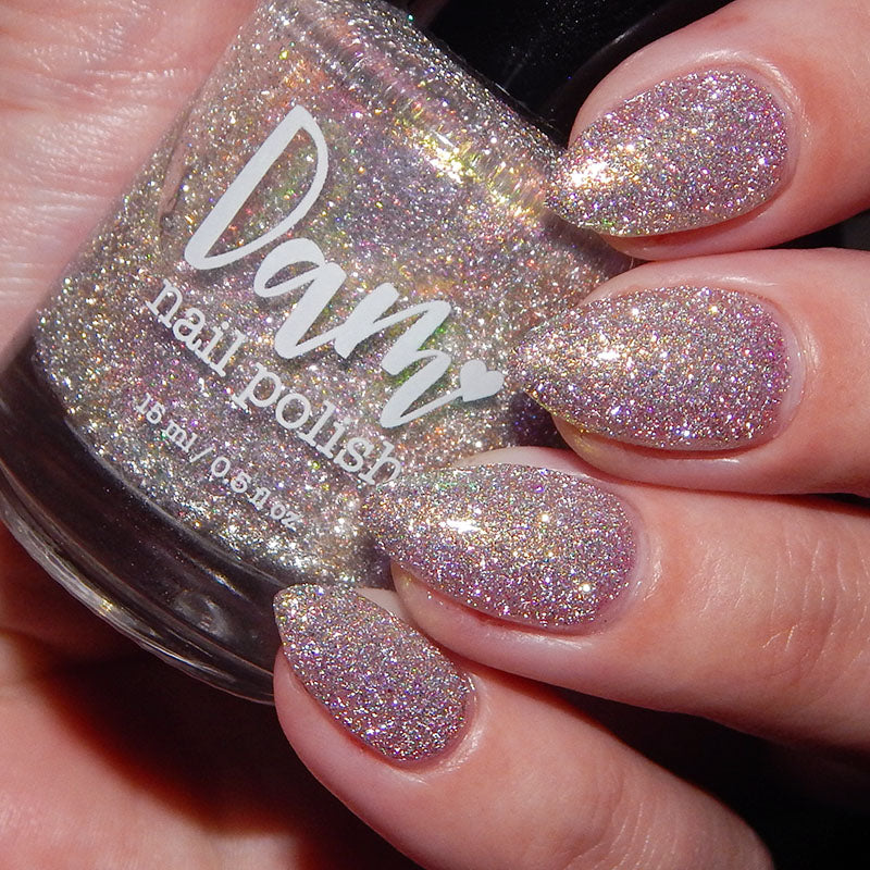 Super Purr-ty - Gold Reflective Nail Polish - Glitter Nail Polish - PBE Exclusive 2024 - Dam Nail Polish