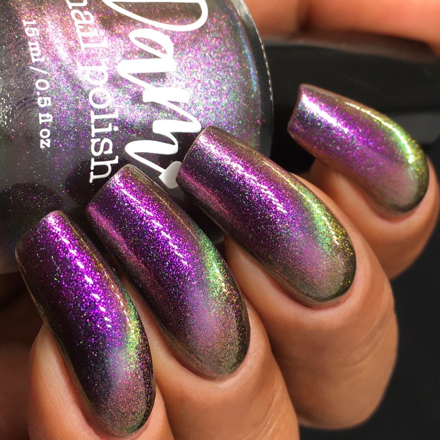 Distant Dimensions - Shifting Multichrome Magnetic Nail Polish - Shifts Purple, Pink, Gold, and Green - Into the Multiverse Collection