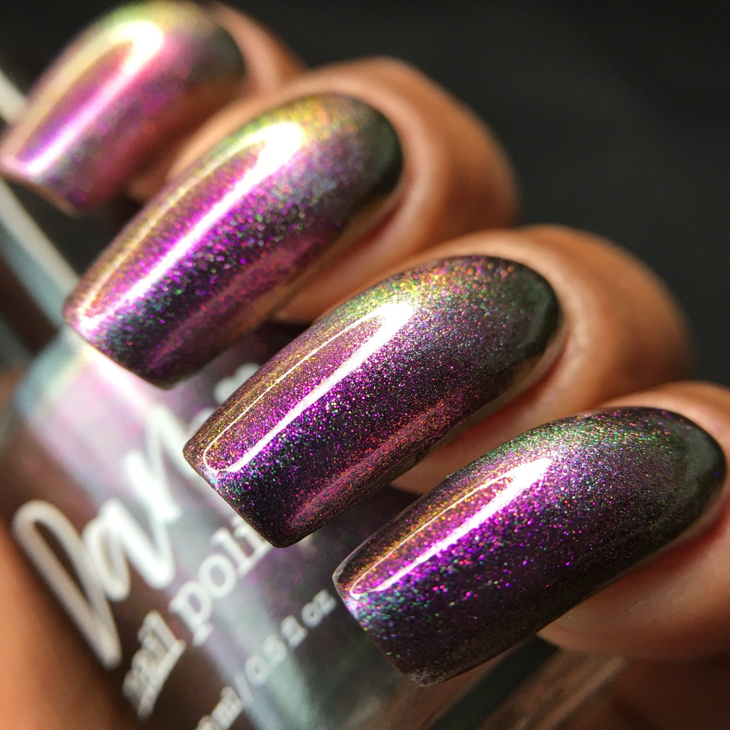 Distant Dimensions - Shifting Multichrome Magnetic Nail Polish - Shifts Purple, Pink, Gold, and Green - Into the Multiverse Collection