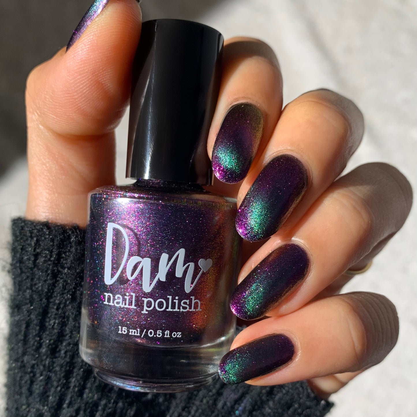 Distant Dimensions - Shifting Multichrome Magnetic Nail Polish - Shifts Purple, Pink, Gold, and Green - Into the Multiverse Collection
