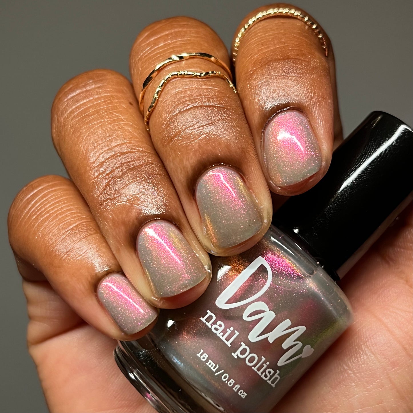 Don’t Kiss Your Sis - Pink Shimmer Nail Polish - Trust the Shimmer Collection - Dam Nail Polish