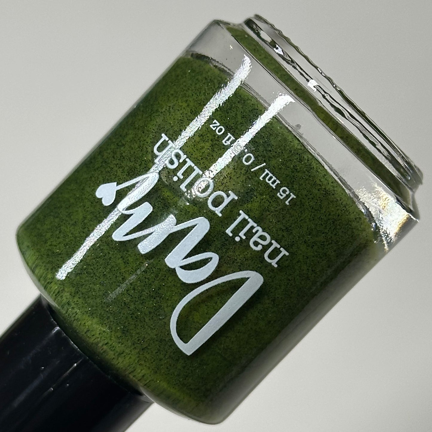 *NON REFLECTIVE VERSION* Big Glowing Dill - Pickle Green Glow in the Dark Nail Polish