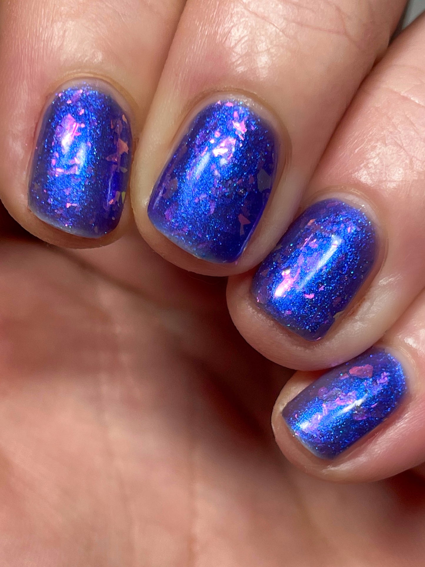 Merry February - Purple Flakie Nail Polish - Limited Edition Polished Jewel Society Facebook Group Custom - Dam Nail Polish