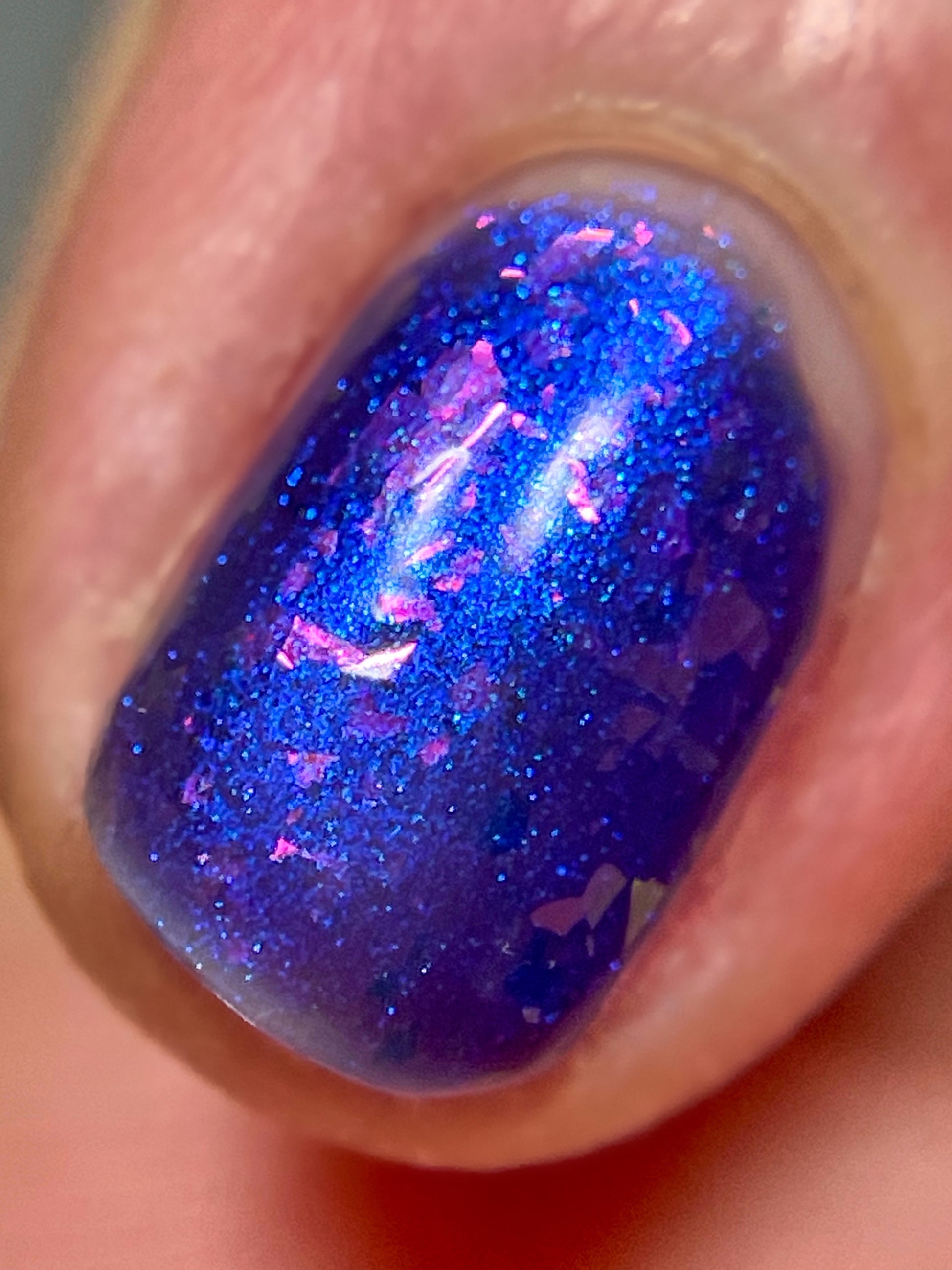 Merry February - Purple Flakie Nail Polish - Limited Edition Polished Jewel Society Facebook Group Custom - Dam Nail Polish