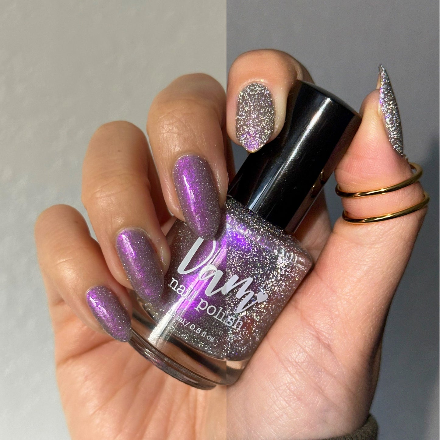 Goat - Gray Reflective Nail Polish - Purple Reflective Nail Polish - Chinese Zodiac Collection - Dam Nail Polish