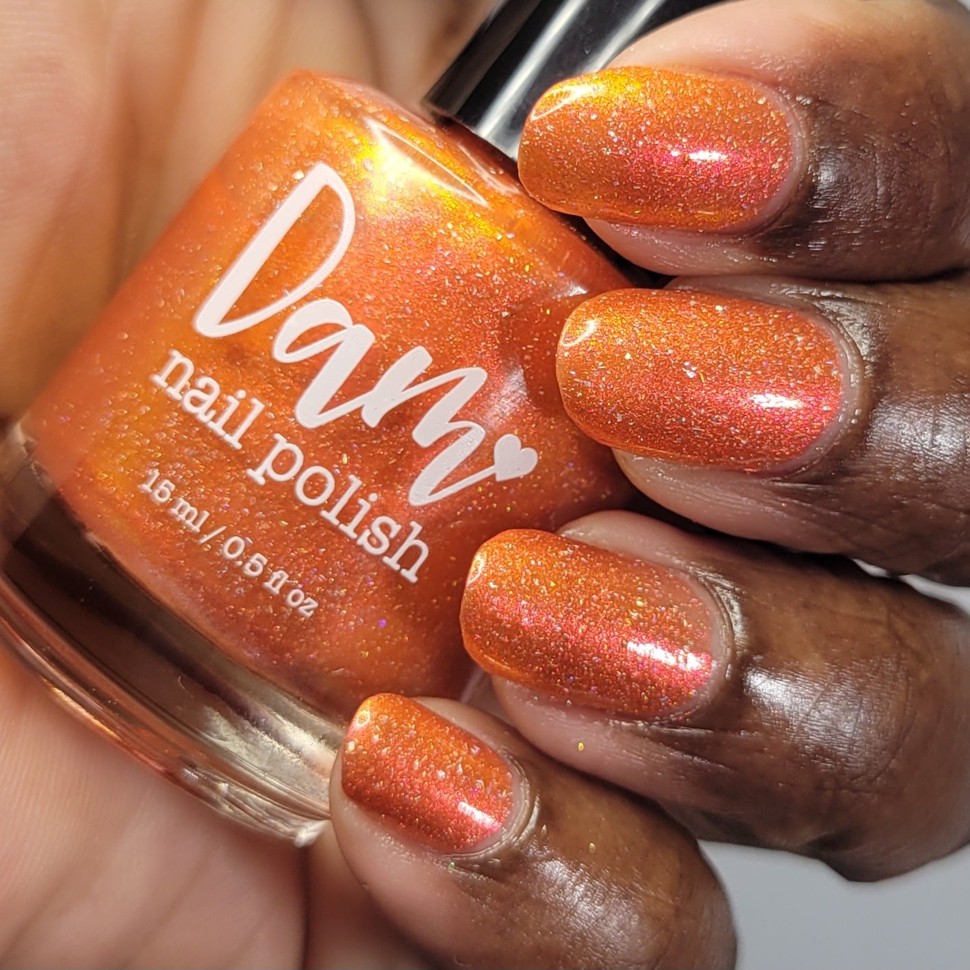 Have a Bite or 10 in Osaka - Orange Shimmer Polish - Journey Through Japan Collection - Dam Nail Polish
