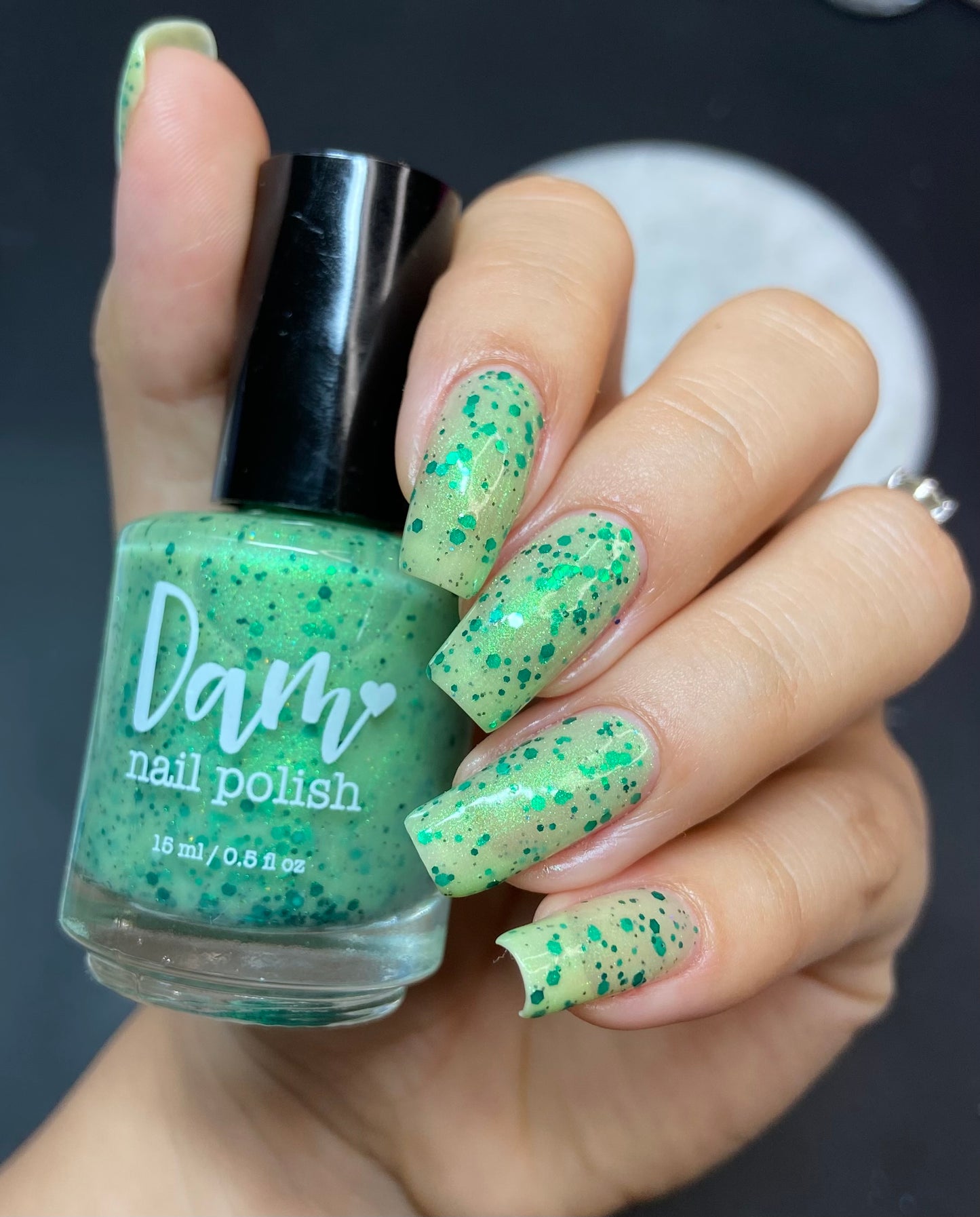Honeydew Brew - Light Green Crelly - Glitter Nail Polish - Shimmer Nail Polish - Sweet Sips Collection - Dam Nail Polish