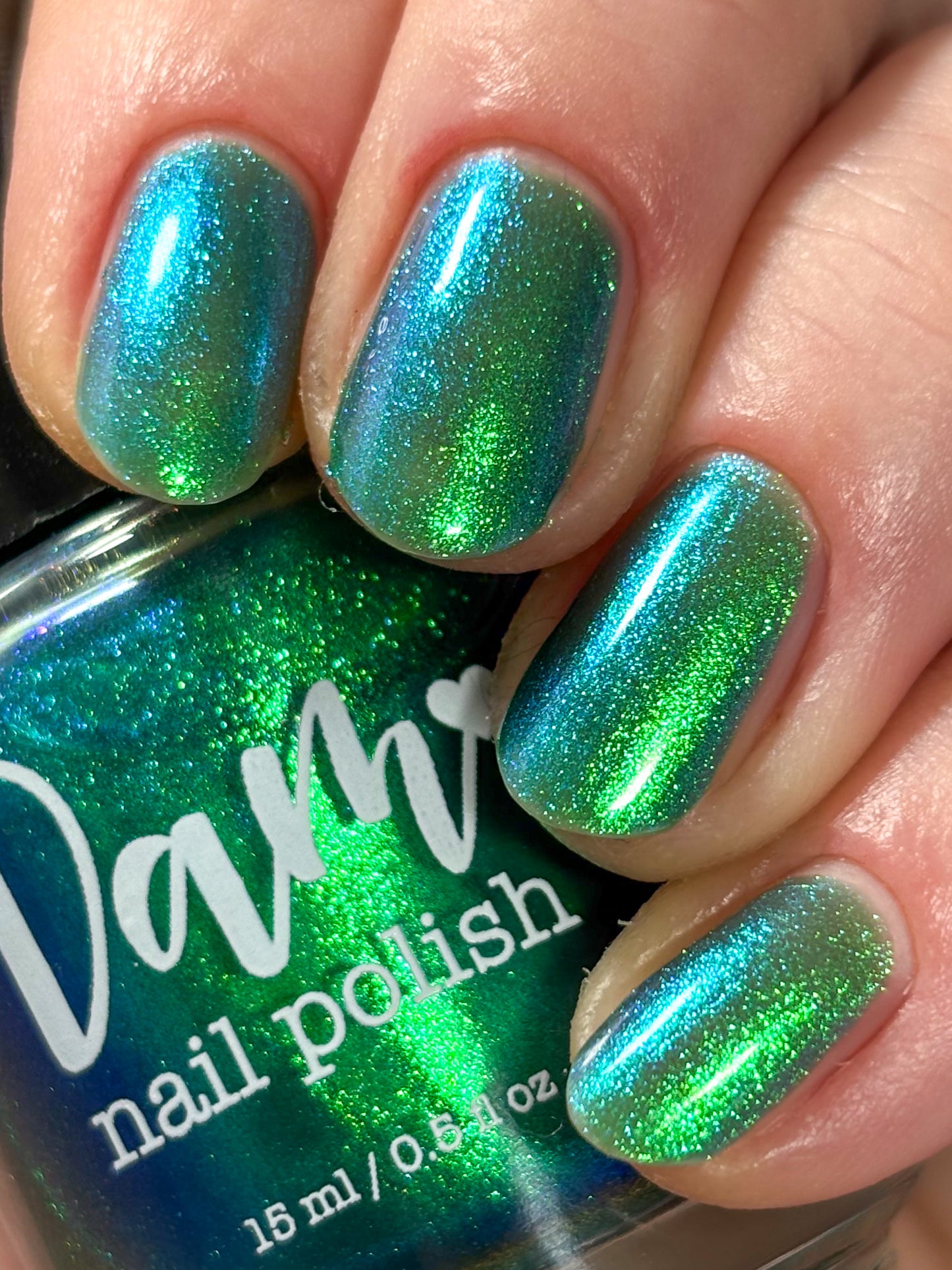 Year of the Snake - Green Shimmer Nail Polish - Lunar New Year 2025 - Dam Nail Polish
