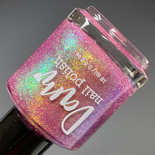 Golden Shellabration - Pink Nail Polish - Reflective Nail Polish - Shimmer Nail Polish - Polish of the Month - May 2025 - Dam Nail Polish