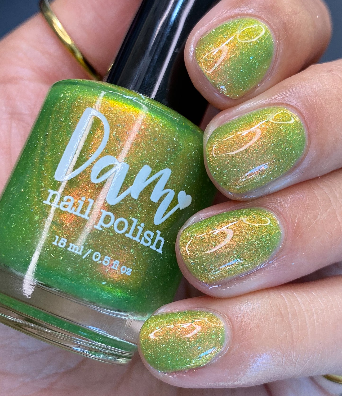 Nerd Out in Akihabara - Green Shimmer Polish - Journey Through Japan Collection - Dam Nail Polish