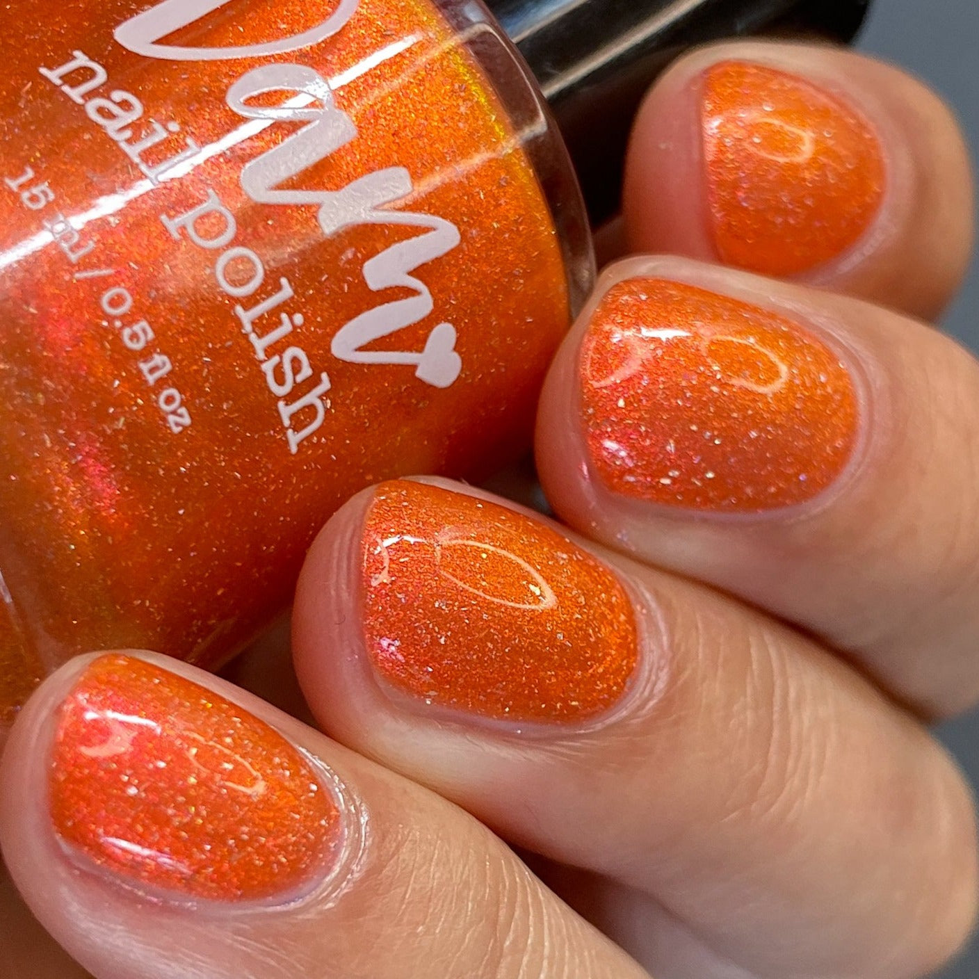 Have a Bite or 10 in Osaka - Orange Shimmer Polish - Journey Through Japan Collection - Dam Nail Polish