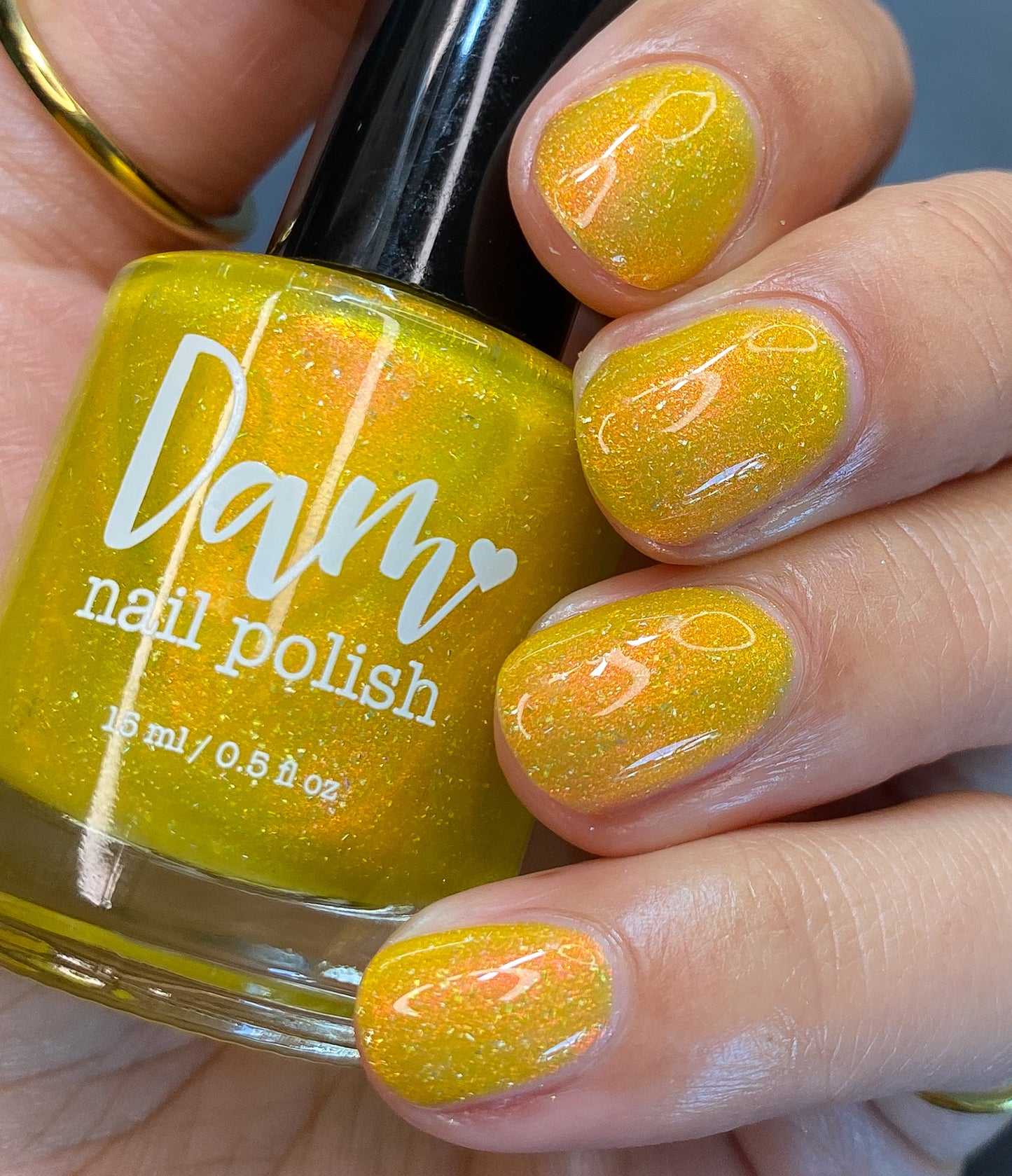 Meet a Deer Friend in Nara - Yellow Shimmer Polish - Journey Through Japan Collection - Dam Nail Polish