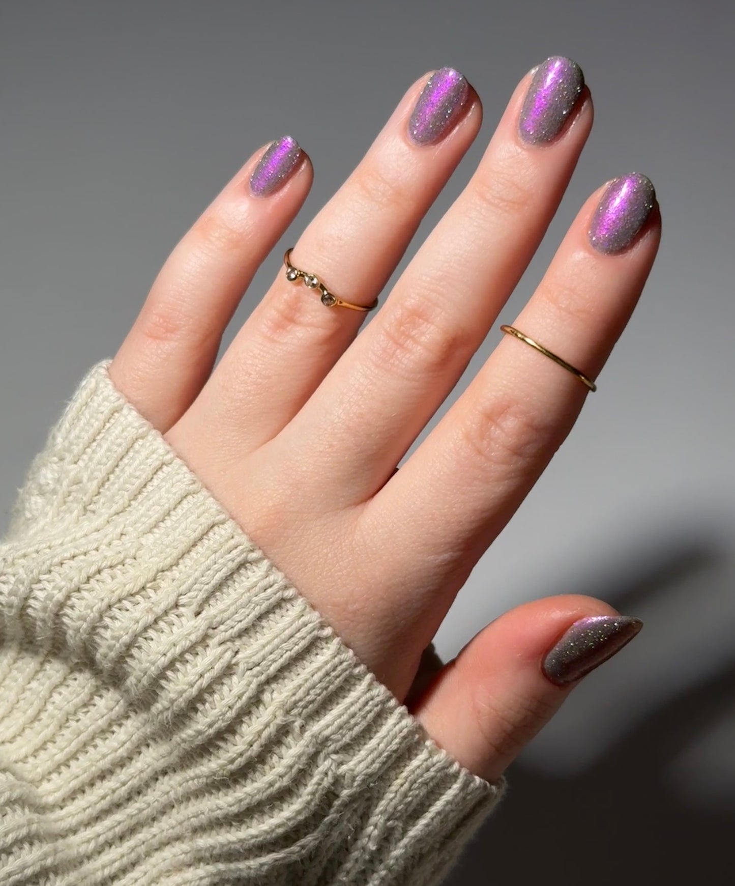 Goat - Gray Reflective Nail Polish - Purple Reflective Nail Polish - Chinese Zodiac Collection - Dam Nail Polish