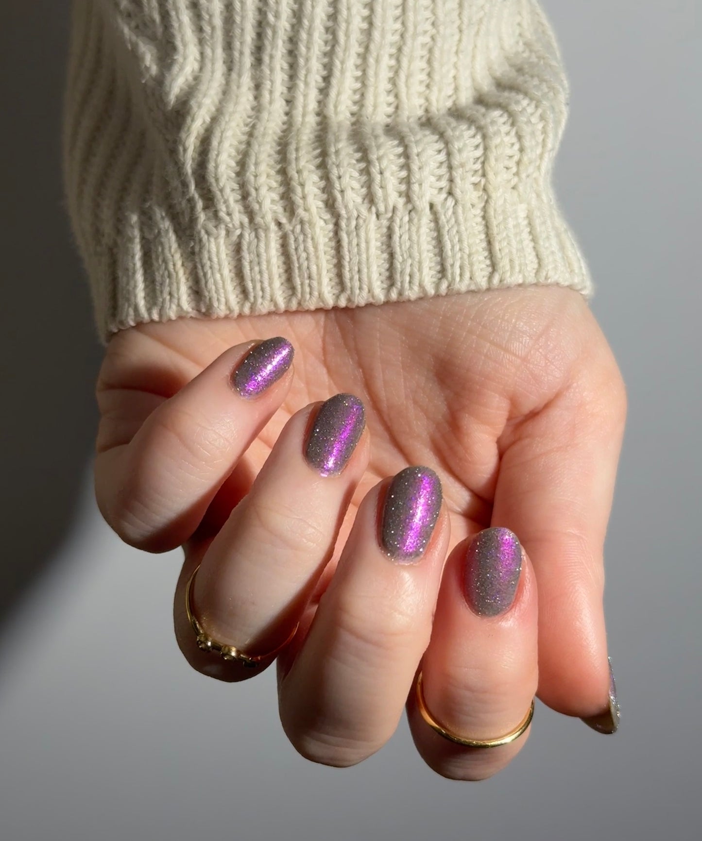 Goat - Gray Reflective Nail Polish - Purple Reflective Nail Polish - Chinese Zodiac Collection - Dam Nail Polish