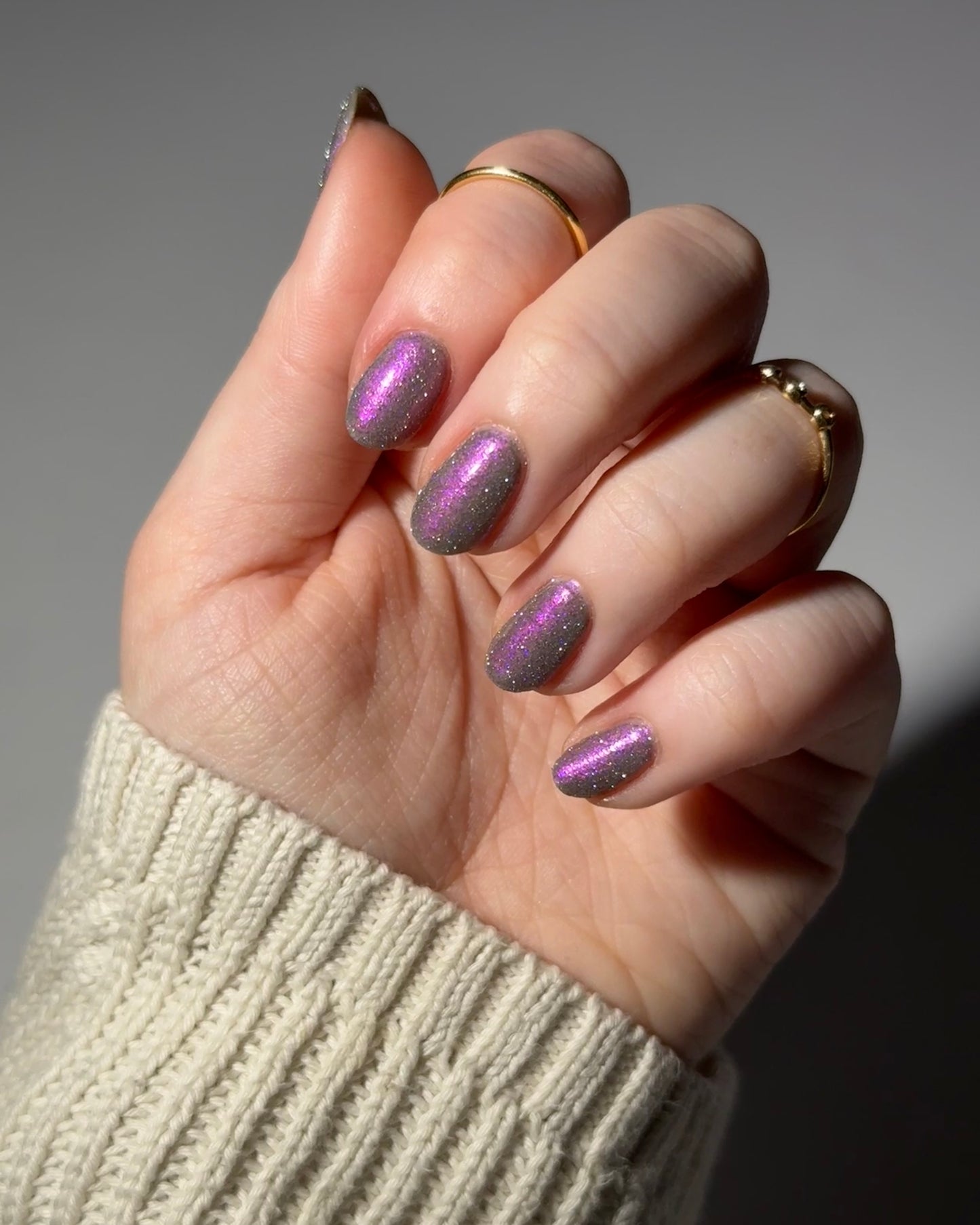 Goat - Gray Reflective Nail Polish - Purple Reflective Nail Polish - Chinese Zodiac Collection - Dam Nail Polish