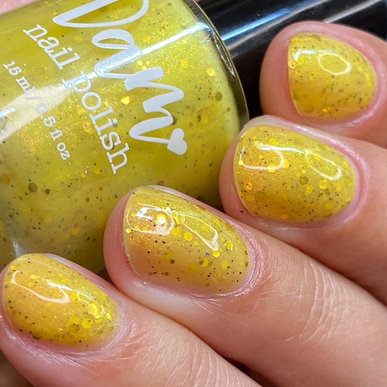 Banana Cabana - Light Yellow Crelly - Glitter Nail Polish - Shimmer Nail Polish - Sweet Sips Collection - Dam Nail Polish