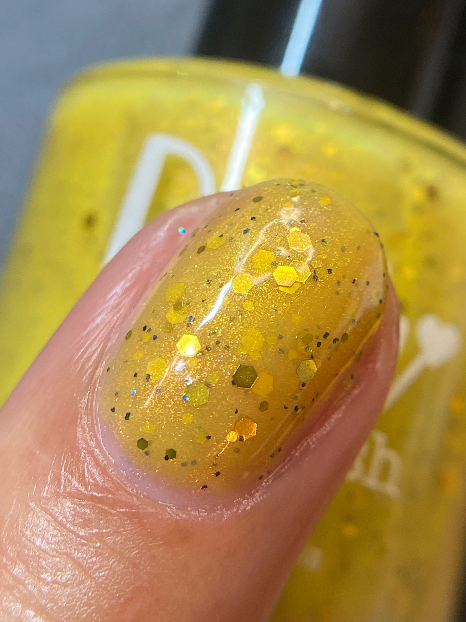 Banana Cabana - Light Yellow Crelly - Glitter Nail Polish - Shimmer Nail Polish - Sweet Sips Collection - Dam Nail Polish
