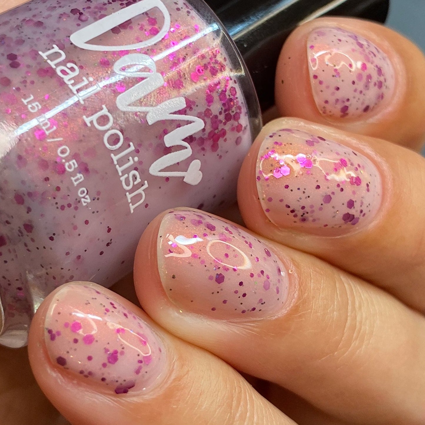 Passionfruit Attitude - Light Pink Crelly - Glitter Nail Polish - Shimmer Nail Polish - Sweet Sips Collection - Dam Nail Polish