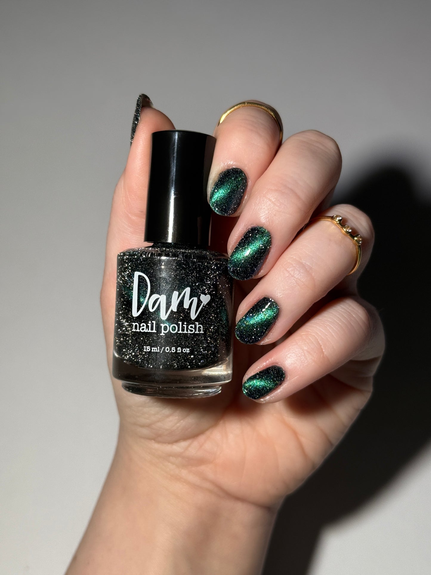 Dog - Black Magnetic Nail Polish - Green Teal Magnetic Nail Polish - Chinese Zodiac Collection - Dam Nail Polish