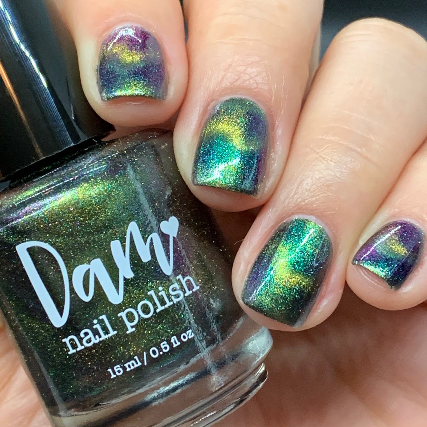 Alternate Adventure - Shifting Multichrome Magnetic Indie Nail Polish - Shifts Green, Blue, and Purple - Into the Multiverse Collection - Dam Nail Polish