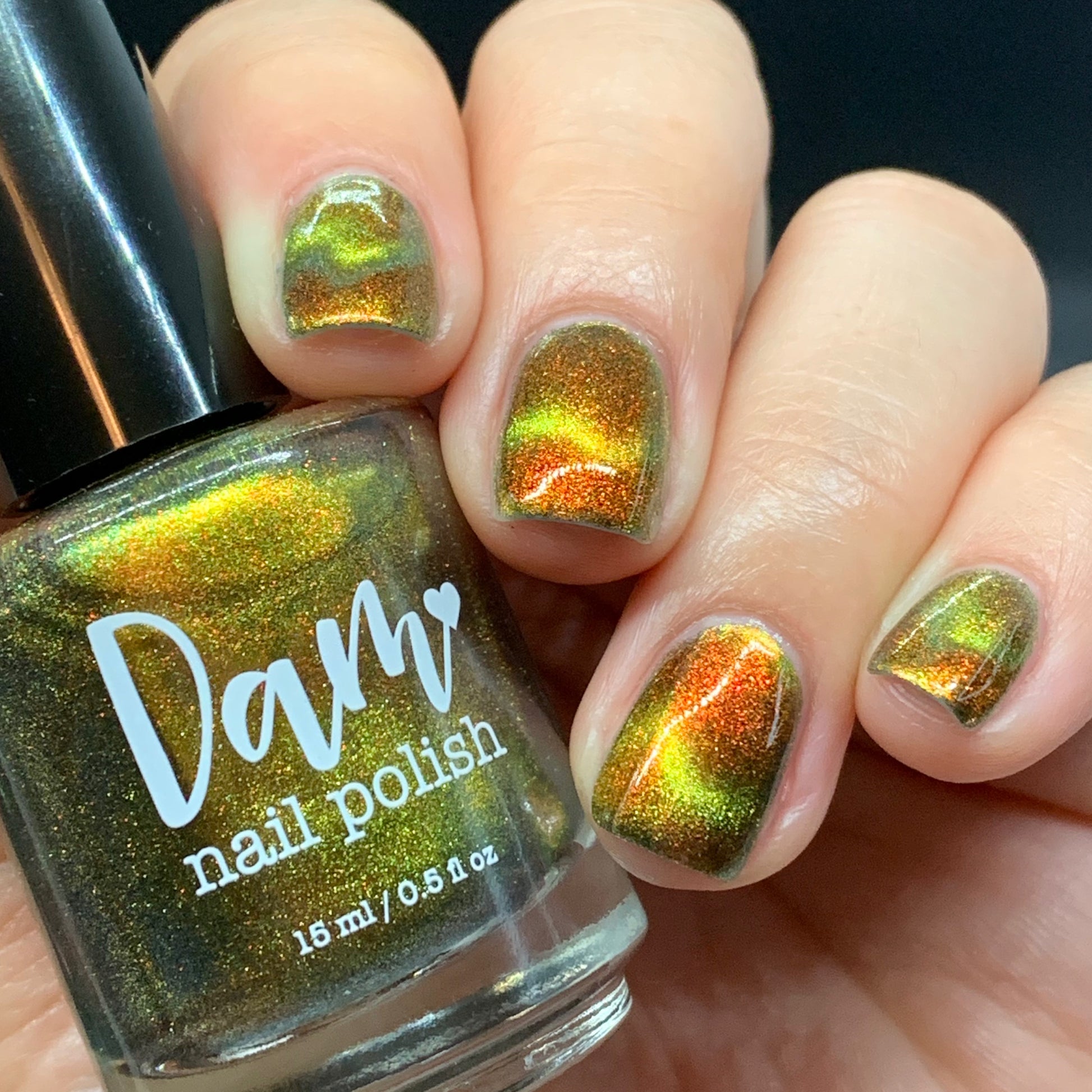 Cosmic Chaos - Shifting Multichrome Magnetic Nail Polish - Shifts Red and Orange - Into the Multiverse Collection - Dam Nail Polish