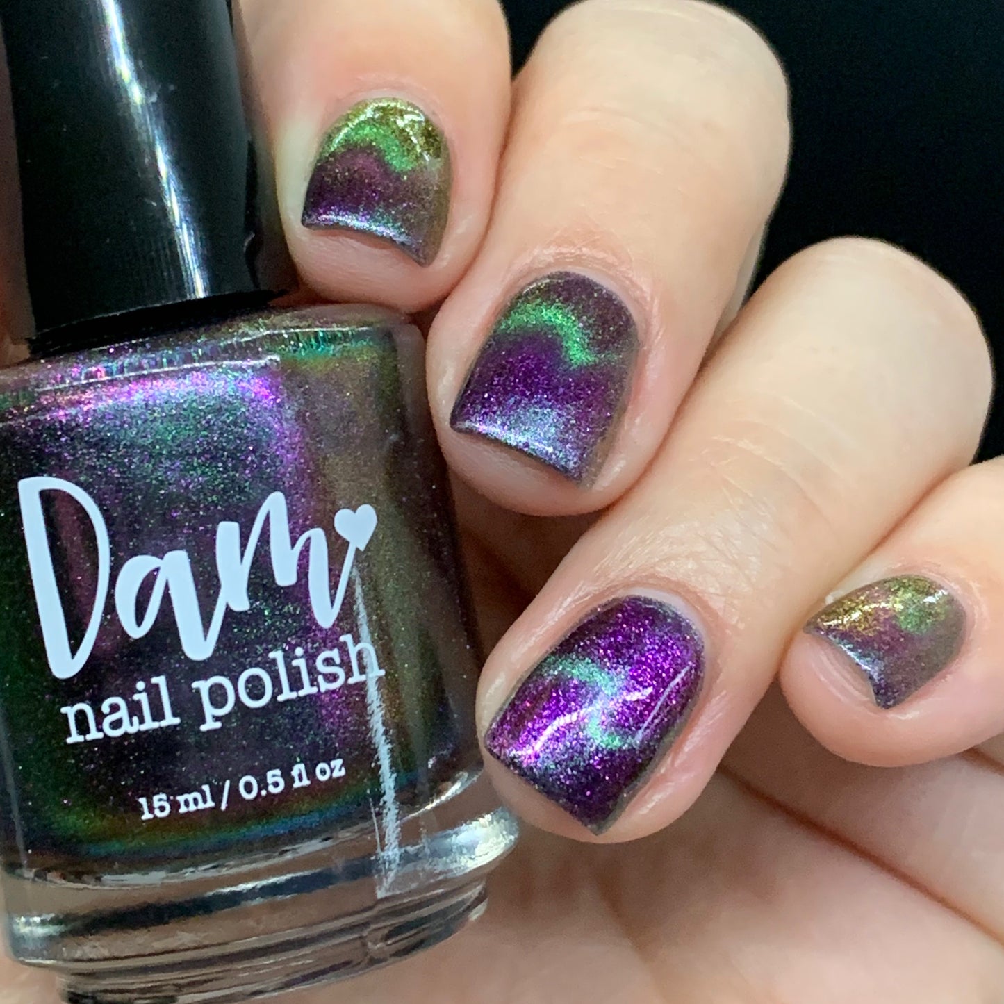 Distant Dimensions - Shifting Multichrome Magnetic Nail Polish - Shifts Purple, Pink, Gold, and Green - Into the Multiverse Collection